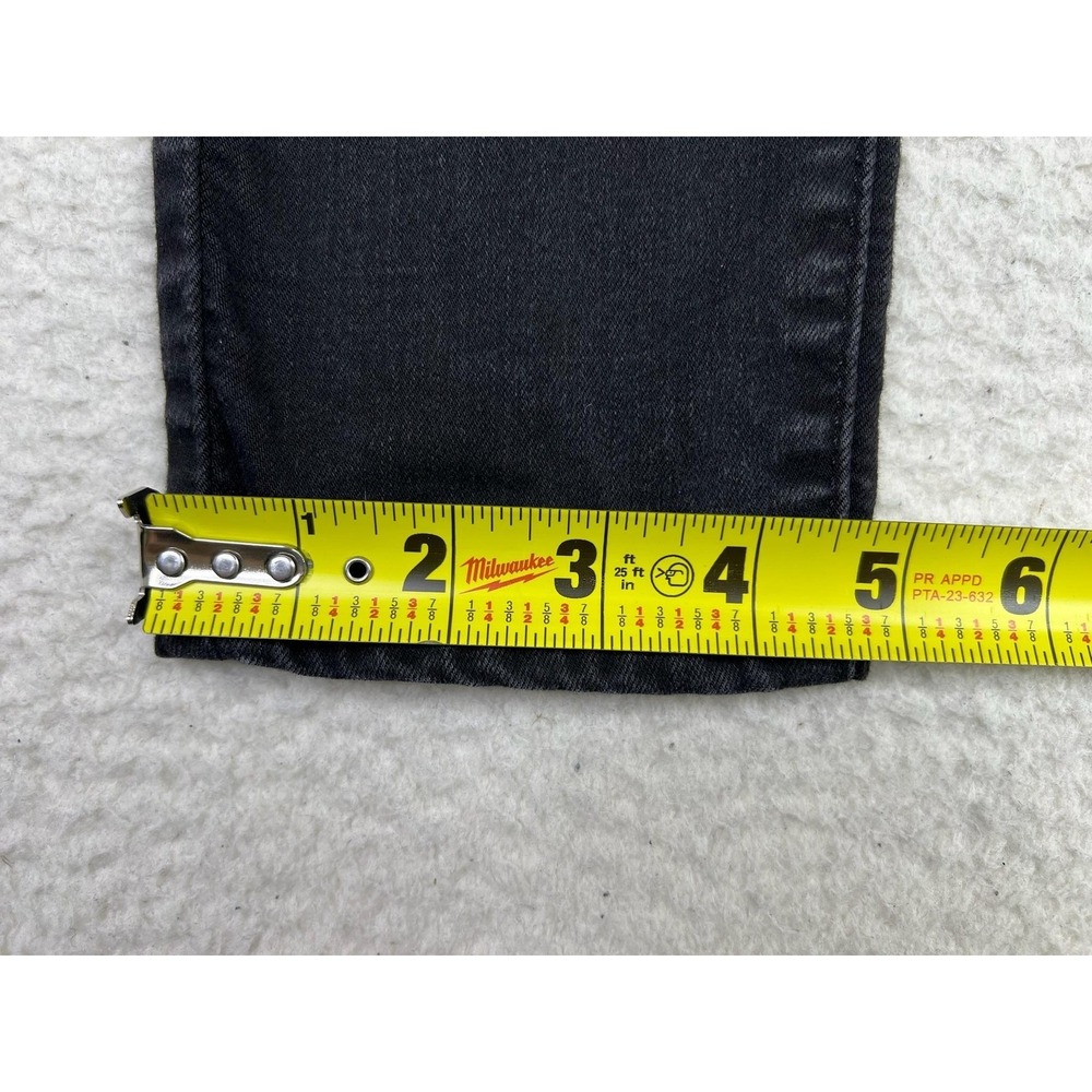 Levis 711 Skinny Jeans Womens 26 Black Charcoal Wash Mid Rise Stretch Denim - Picture 14 of 15